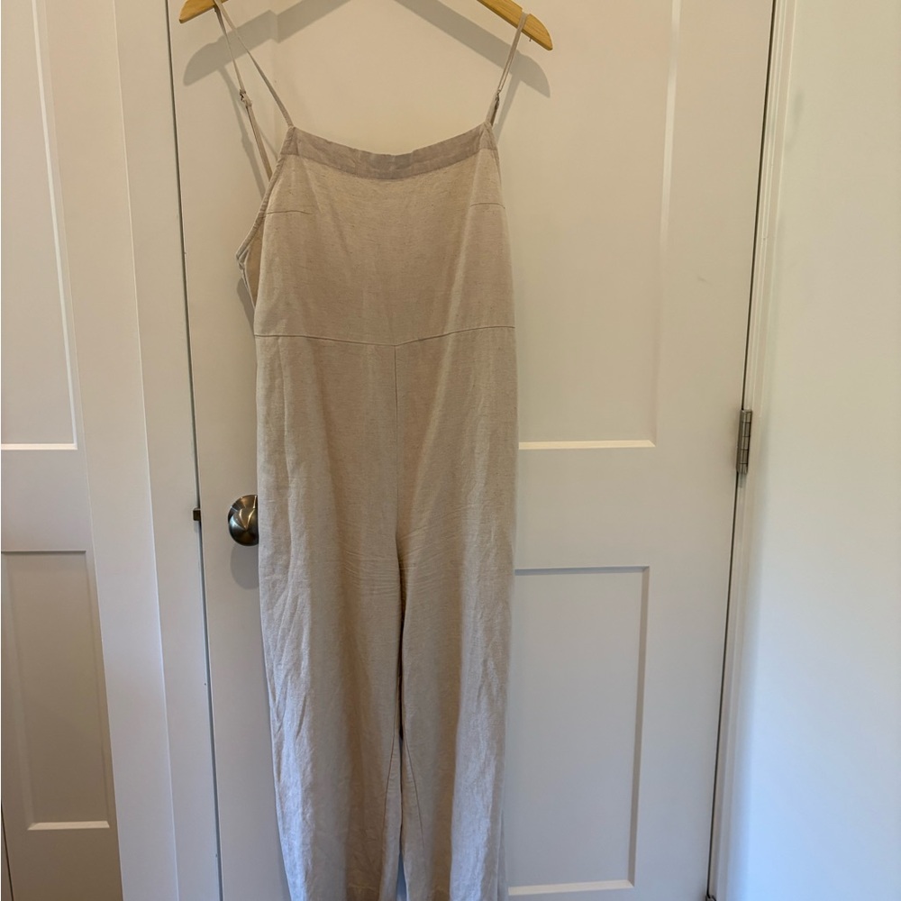 Rhythm Linen Cream Jumpsuit